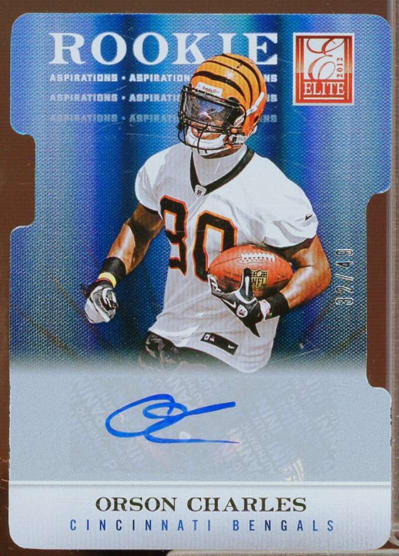 Orson Charles/49 Rookie Card 2012 Elite Aspirations Autographs #145  Image 1