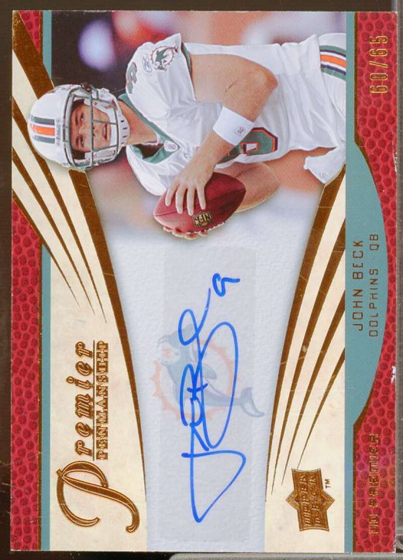 John Beck/65 Rookie 2008 Upper Deck Premier Penmanship Autographs Bronze #PP51  Image 1