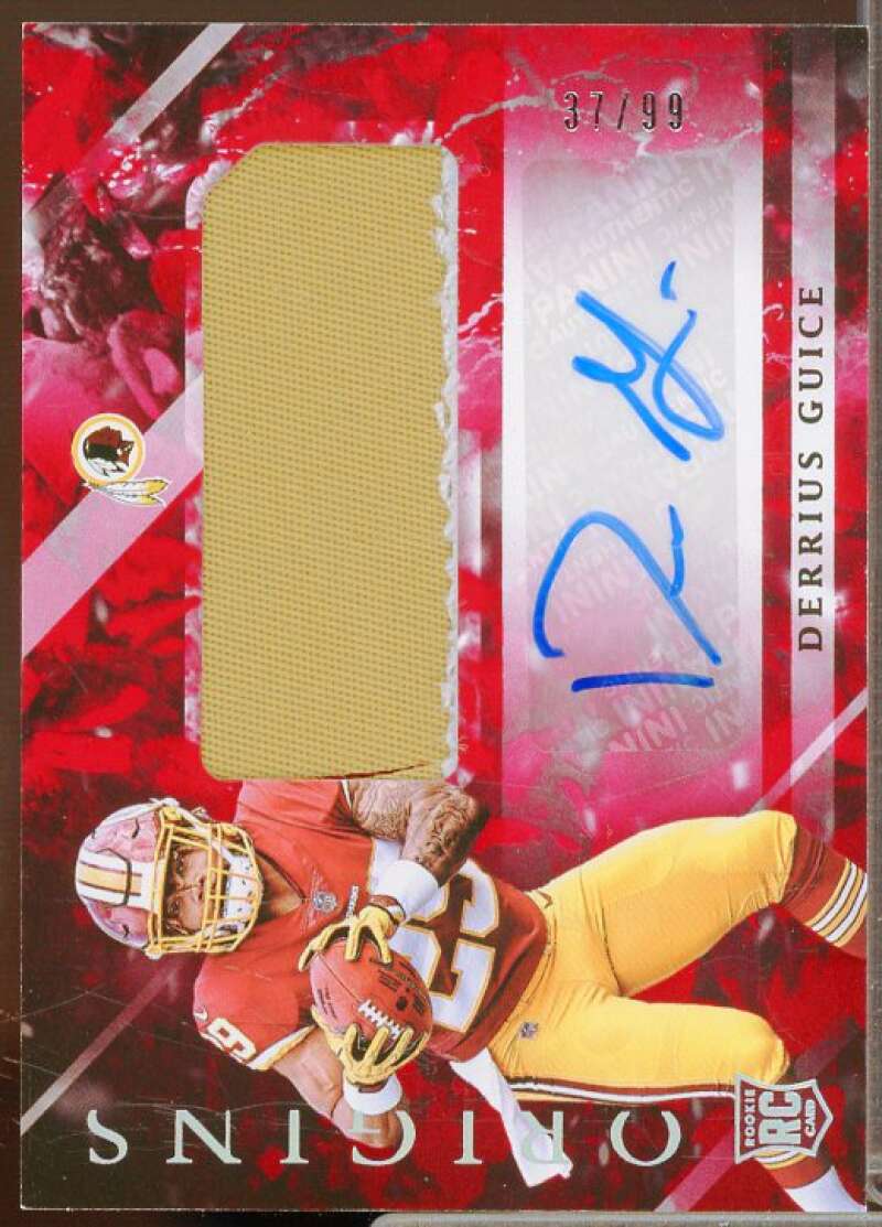 Derrius Guice JSY AU Rookie Card 2018 Panini Origins Red #110  Image 1