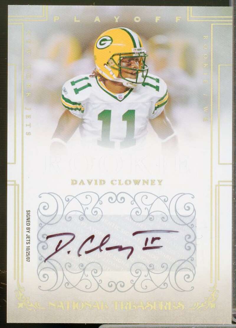 David Clowney Rookie Card 2007 Playoff National Treasures Signature Gold #161  Image 1