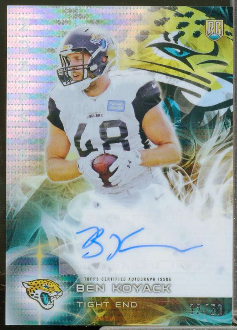 Ben Koyack Rookie Card 2015 Topps Platinum Autographs Pulsar Refractors #ARBK  Image 1