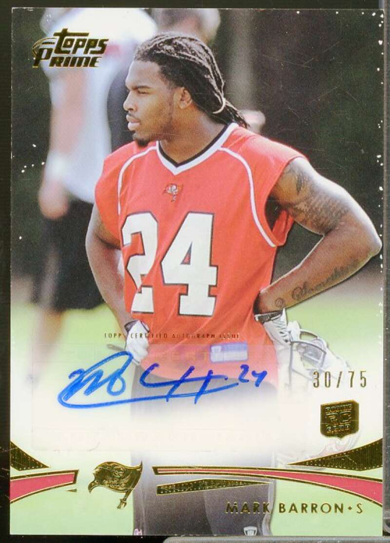 Mark Barron Rookie Card 2012 Topps Prime Rookie Autographs Gold #29  Image 1