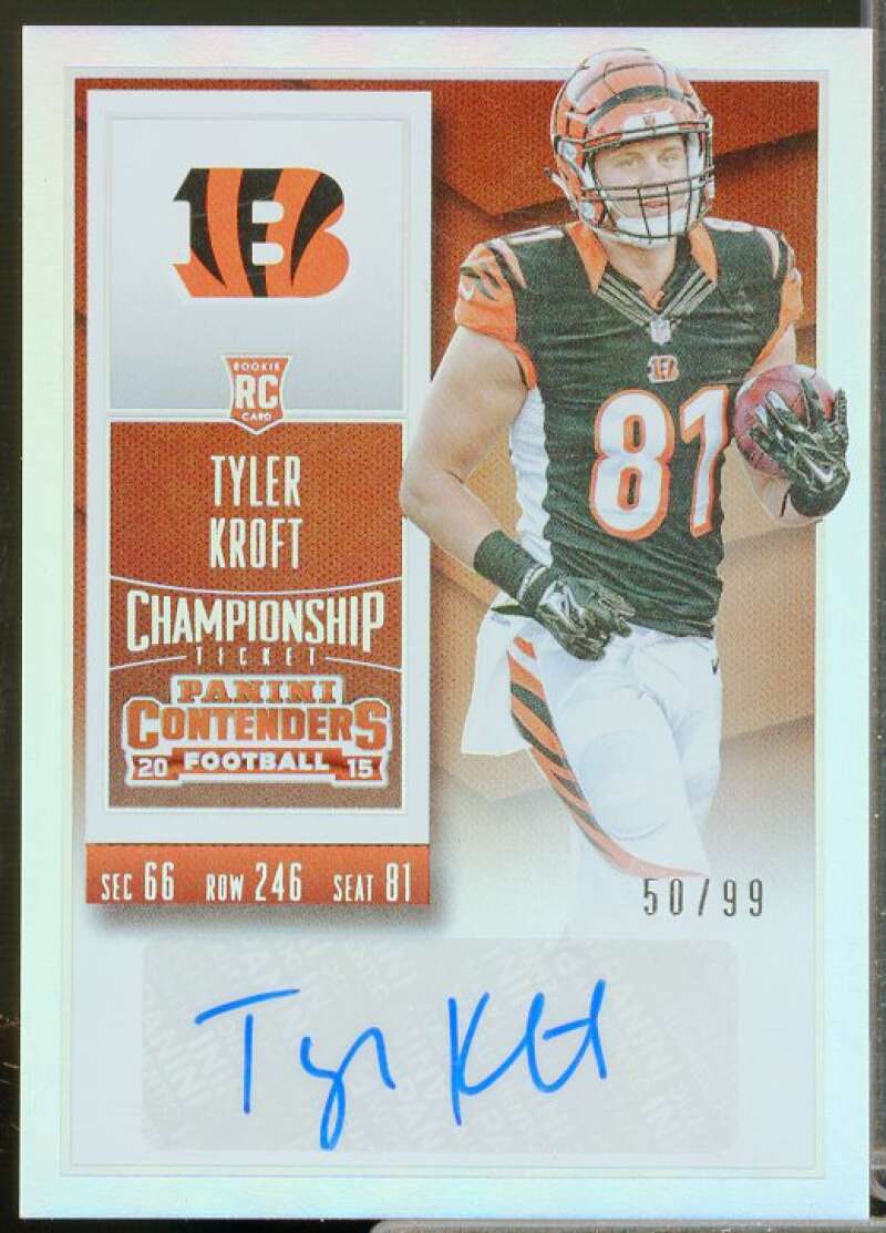 Tyler Kroft AU/99 Rookie Card 2015 Panini Contenders Championship Ticket #131A  Image 1