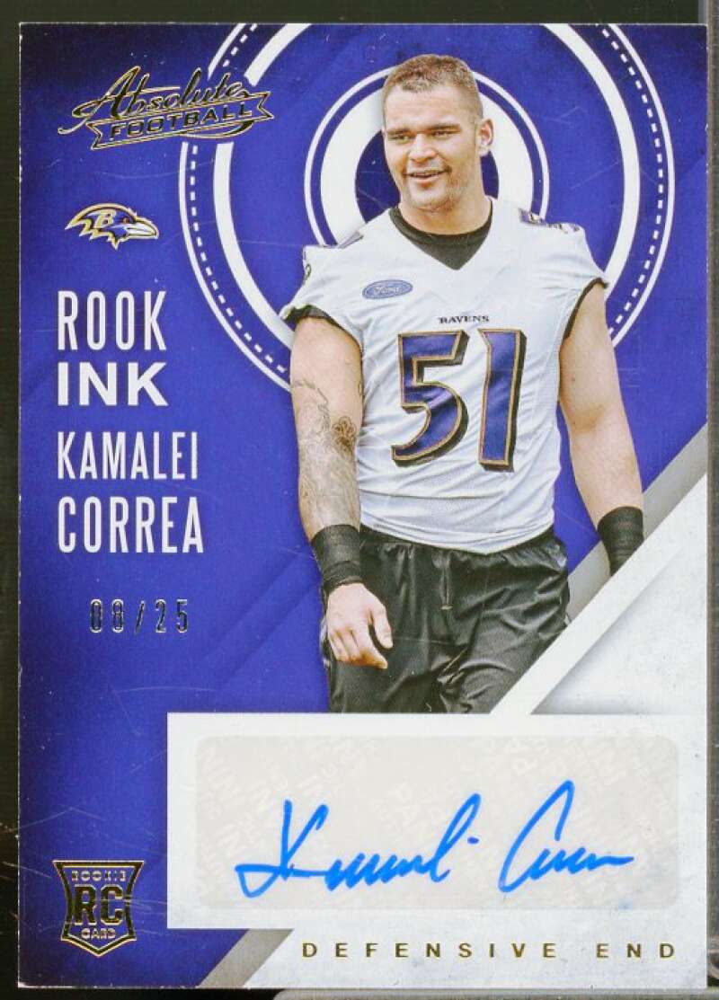 Kamalei Correa Card 2016 Absolute Rook Ink Gold #28  Image 1