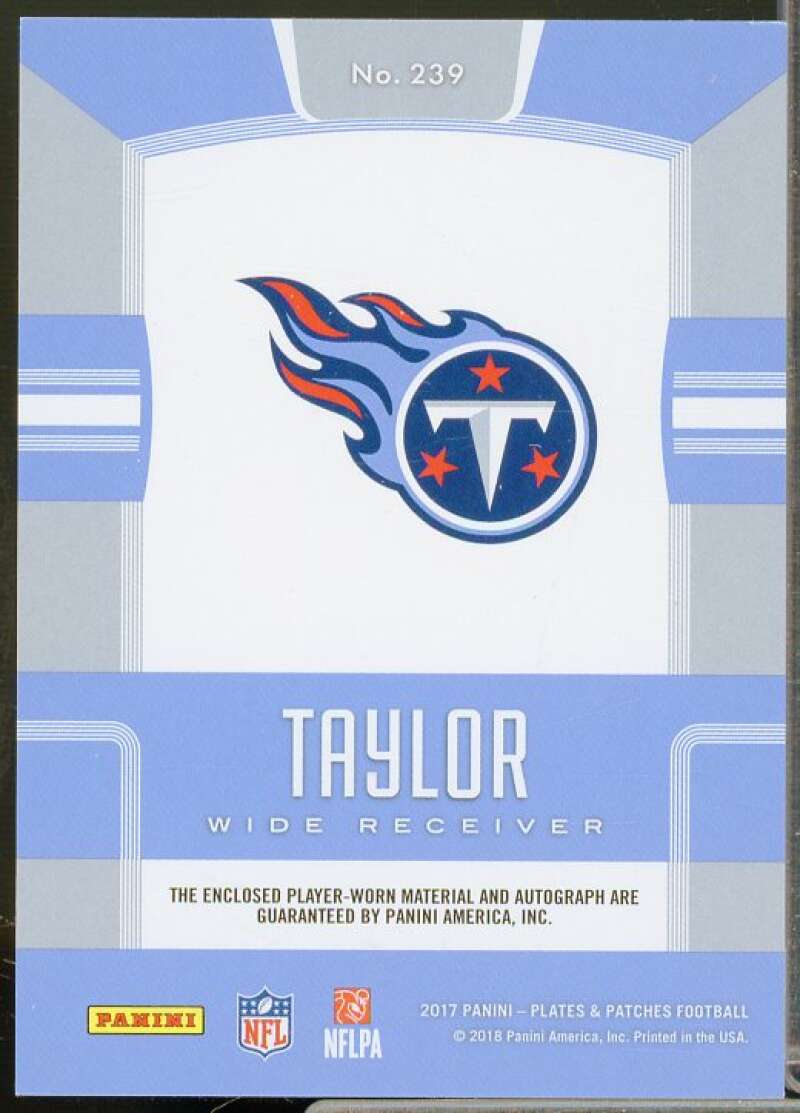 Taywan Taylor JSY AU/99 Rookie Card 2017 Panini Plates and Patches #239  Image 2