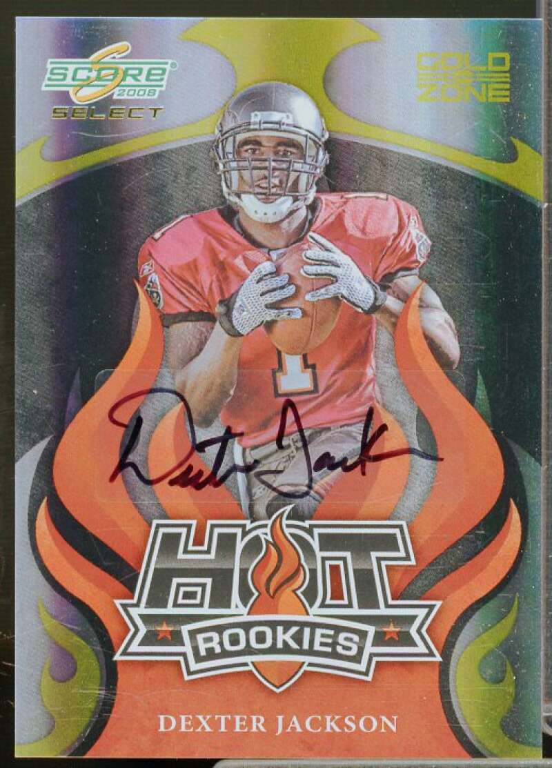 Dexter Jackson Card 2008 Select Hot Rookies Autographs Gold Zone #7  Image 1