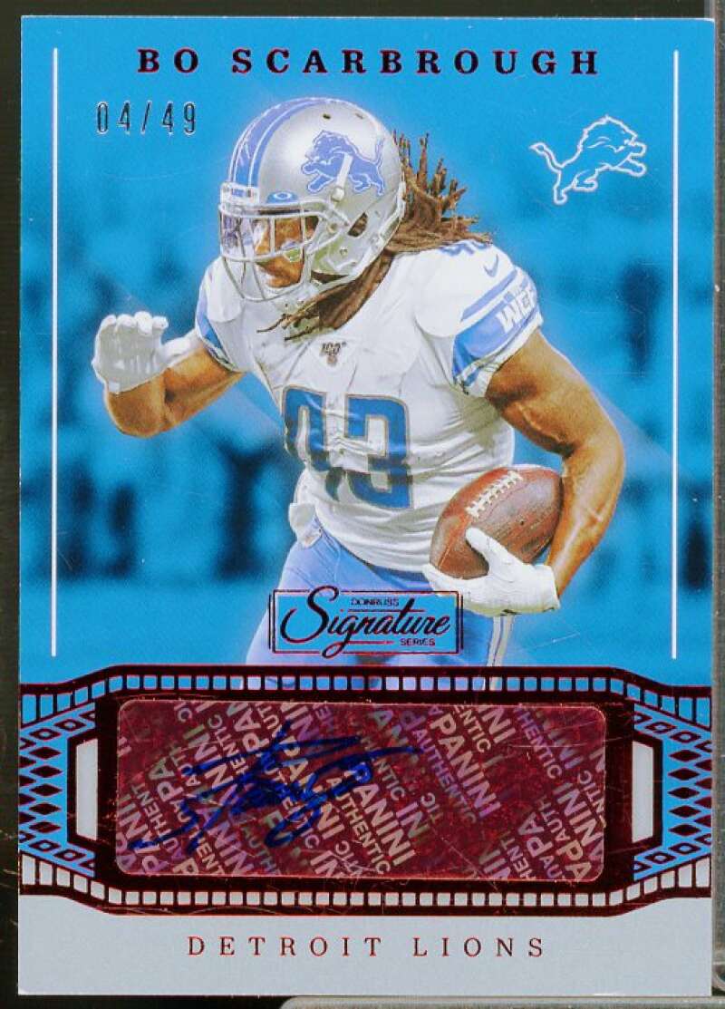 Bo Scarbrough/49 Rookie Card 2019 Donruss Signature Series Red #41  Image 1