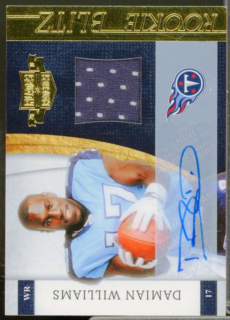 Damian Williams 2010 Plates Patches Rookie Blitz Autograph Materials Prime #28  Image 1