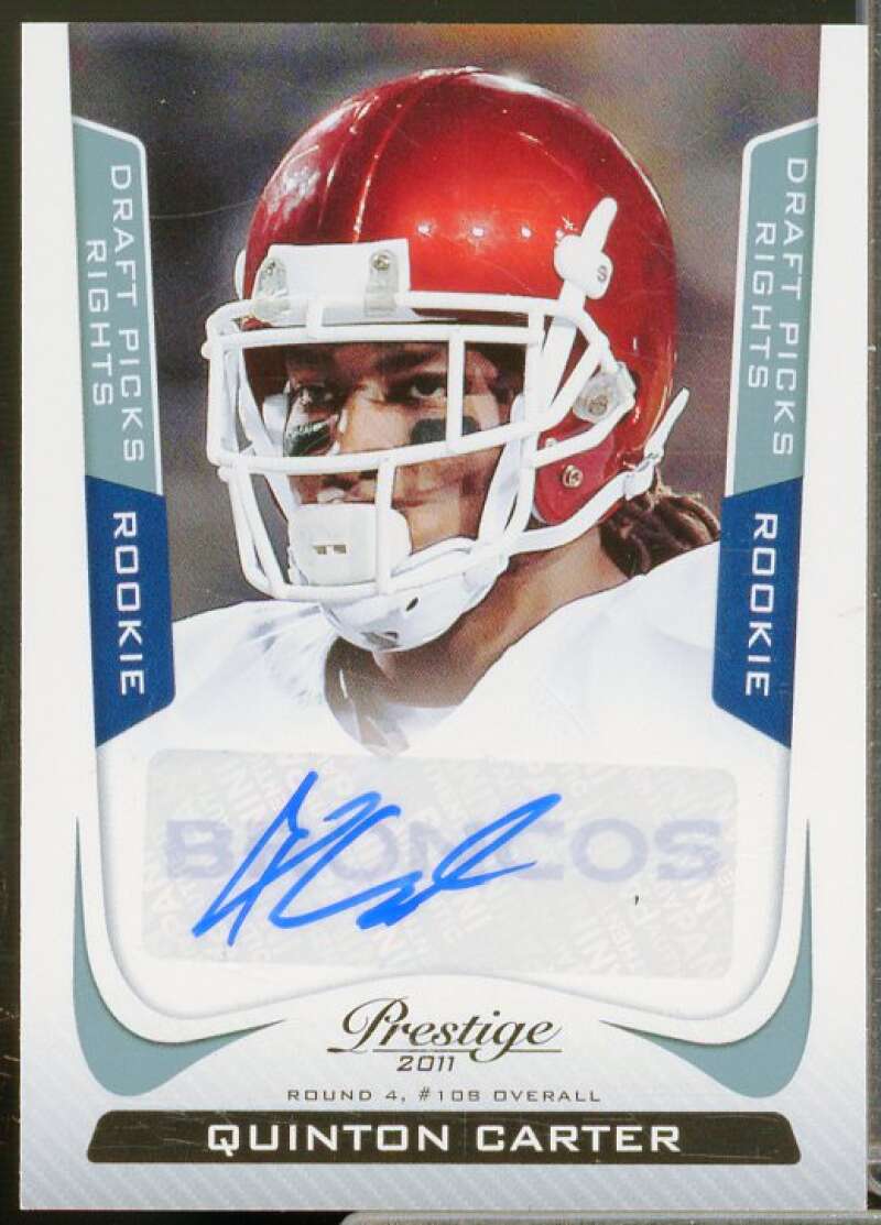 Quinton Carter/99 Rookie Card 2011 Prestige Draft Picks Rights Autographs #278  Image 1