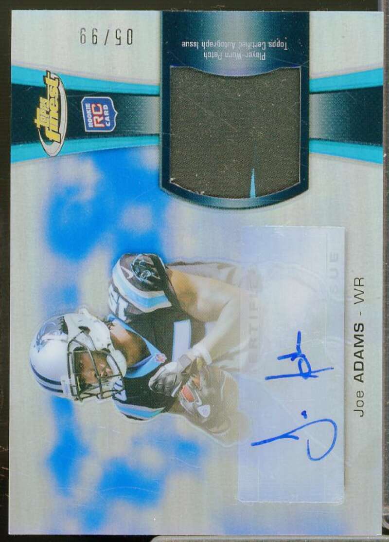 Joe Adams Rookie 2012 Finest Rookie Patch Autographs Blue Refractors #RAPJA  Image 1