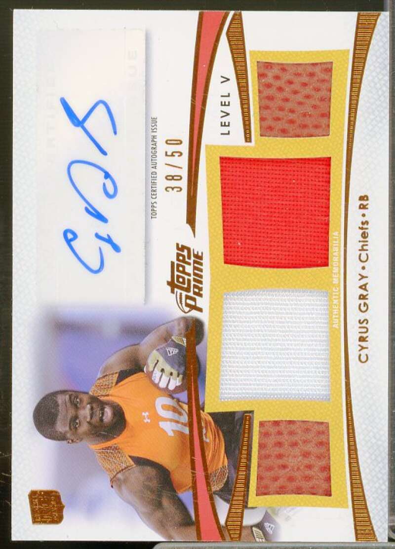 Cyrus Gray Rookie 2012 Topps Prime Autographed Relics Level 5 Copper #PVCGR  Image 1