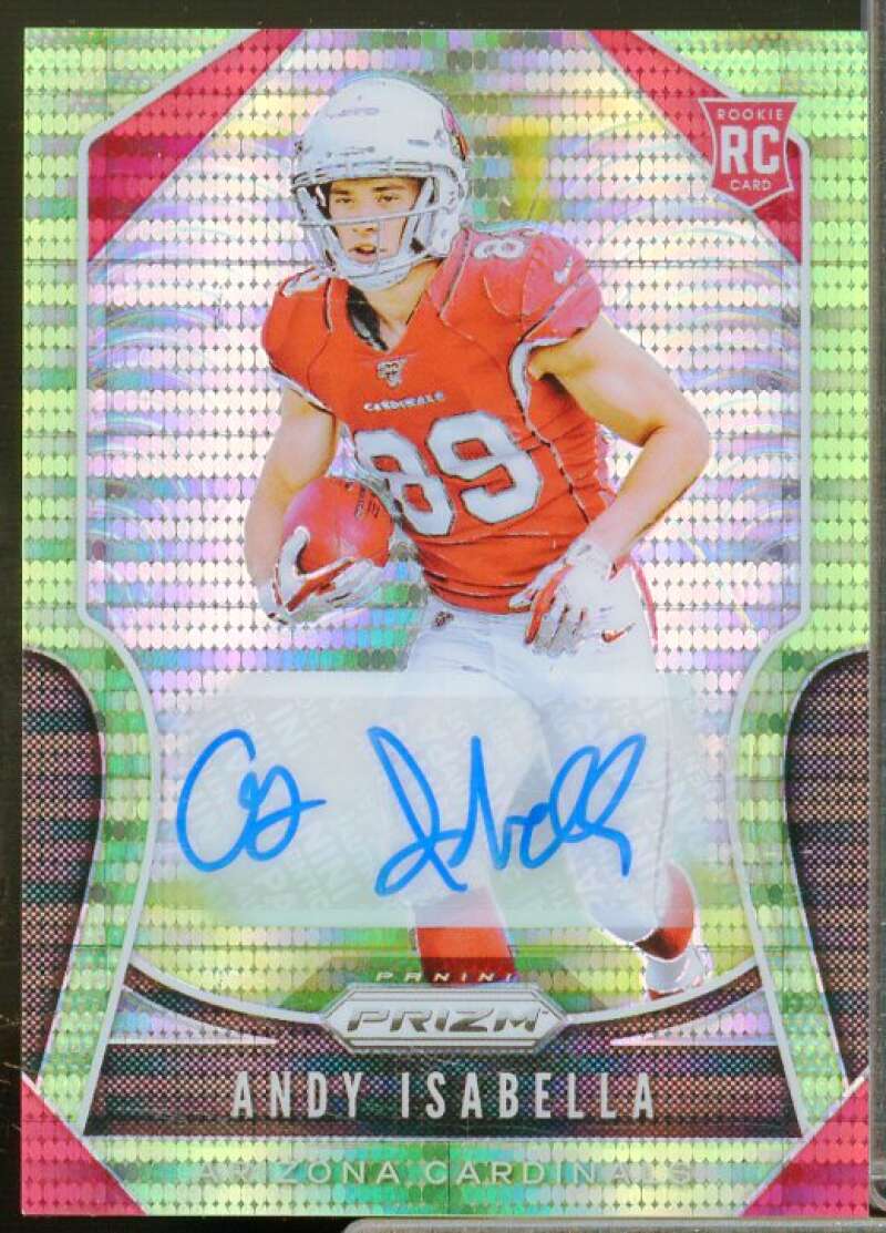 Andy Isabella Rookie 2019 Panini Prizm Rookie Autographs Prizms Neon Green #349  Image 1