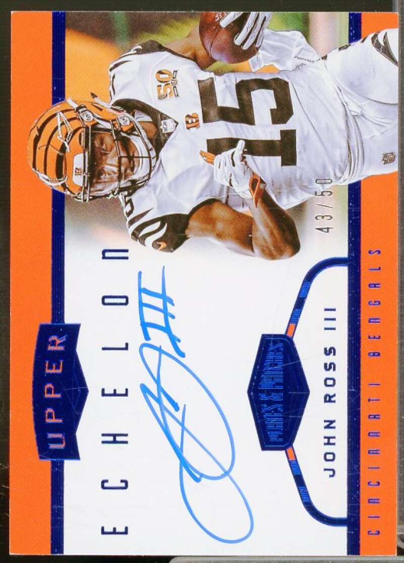 John Ross III/50 2017 Panini Plates and Patches Upper Echelon Autograph Blue #5  Image 1