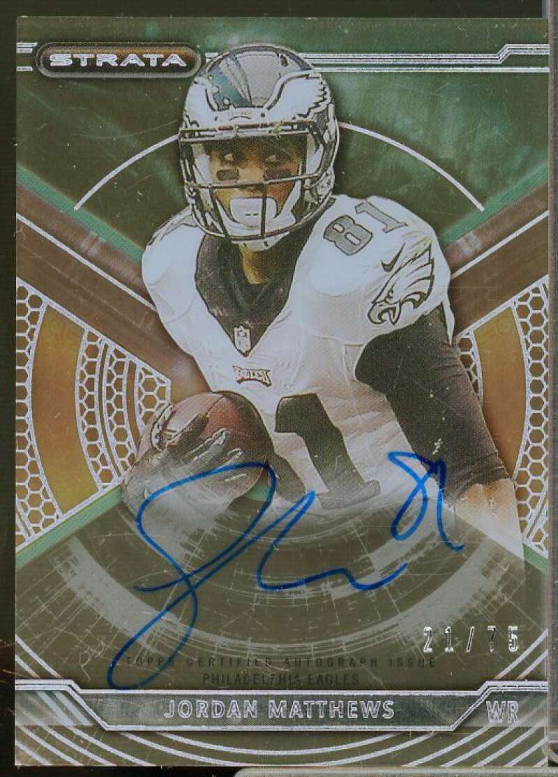 Jordan Matthews Card 2015 Topps Strata Autographs Green #SAJM  Image 1