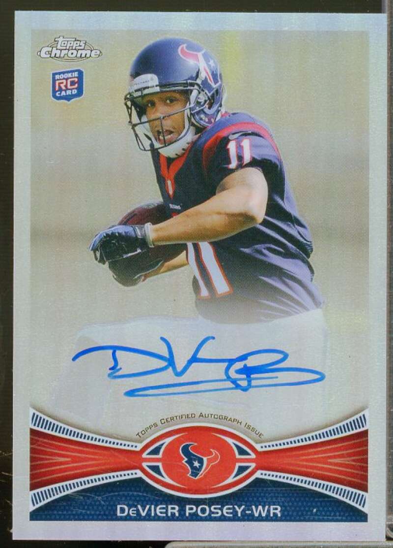 DeVier Posey Rookie Card 2012 Topps Chrome Rookie Autographs Refractors #114  Image 1