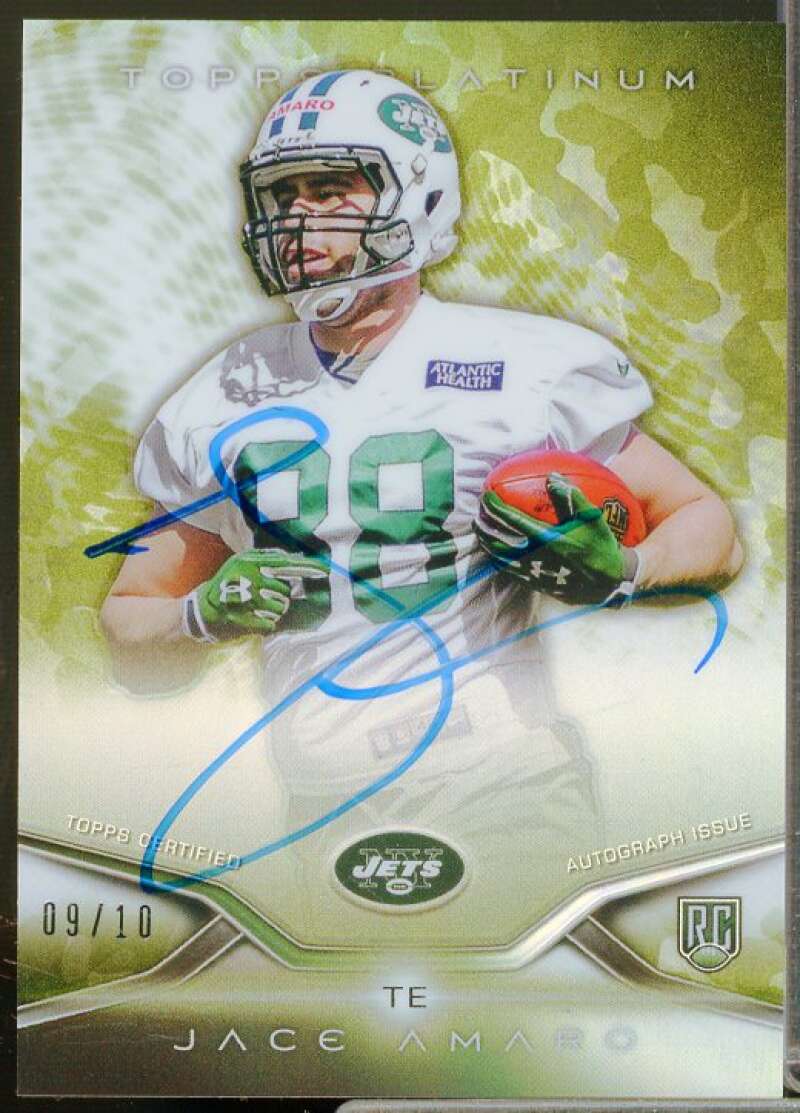 Jace Amaro Rookie Card 2014 Topps Platinum Autographs Camo Refractors #49  Image 1