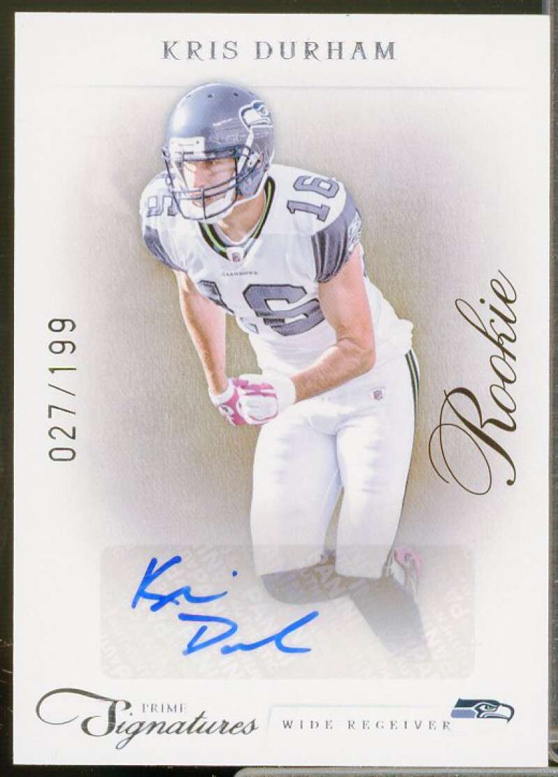 Kris Durham AU/199 Rookie Card 2011 Prime Signatures #200  Image 1