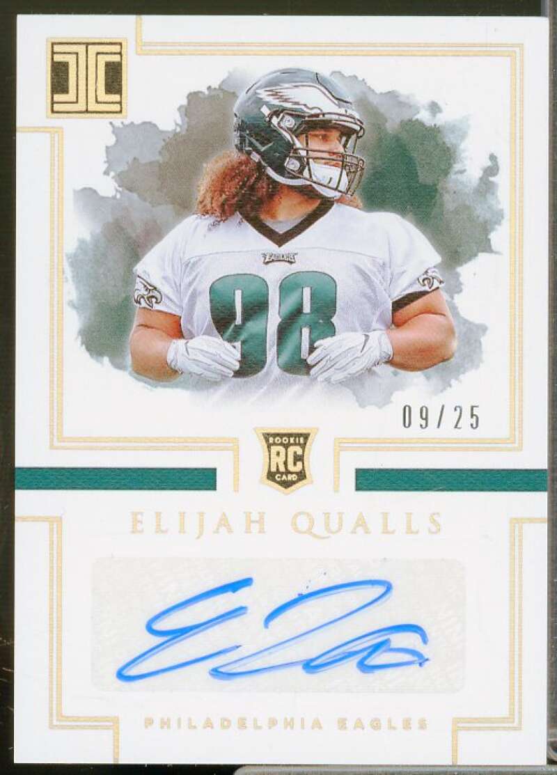 Elijah Qualls AU Rookie Card 2017 Panini Impeccable Gold #152  Image 1