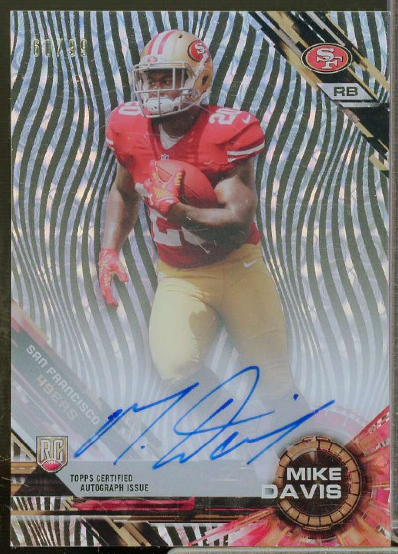 Mike Davis Rookie Card 2015 Topps High Tek Autographs Tidal Diffractor #90  Image 1