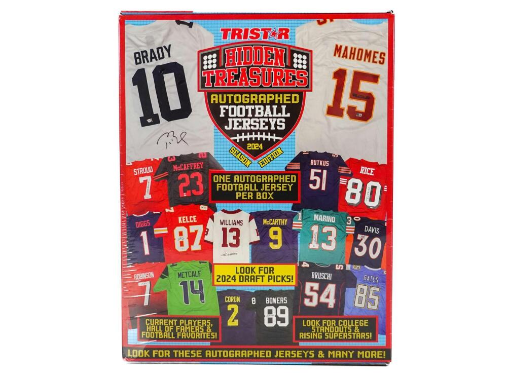 2024 TriStar Hidden Treasures Autographed Football Jerseys Season Edition Hobby Box Image 1