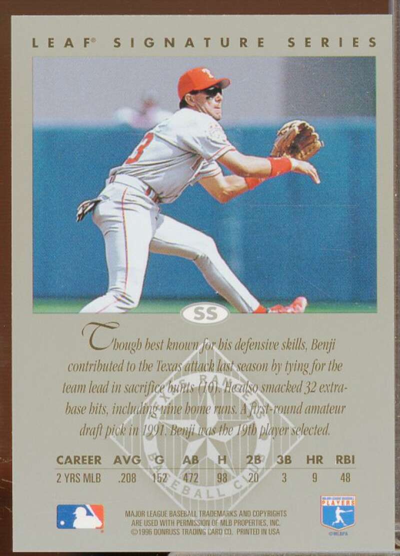 Benji Gil Card 1996 Leaf Signature Autographs #78  Image 2