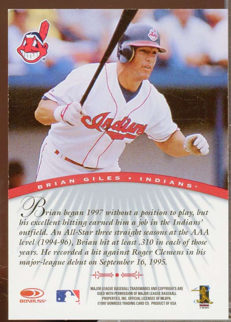 Brian Giles/3900 Card 1997 Donruss Signature Autographs #38  Image 2