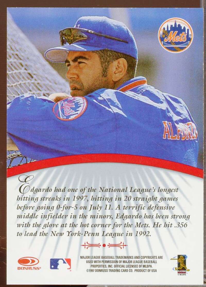 Edgardo Alfonzo/3900 Card 1997 Donruss Signature Autographs #3  Image 2