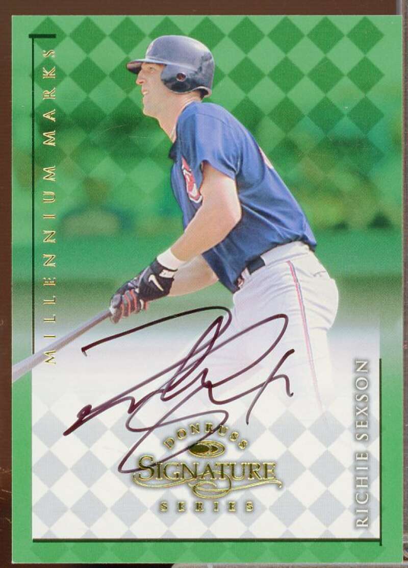 Richie Sexson Card 1998 Donruss Signature Autographs Millennium #104  Image 1