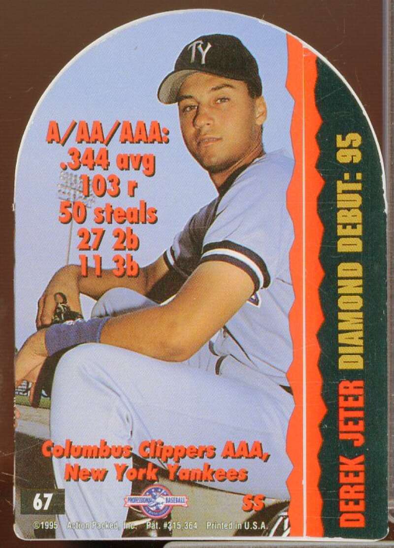 Derek Jeter Minors Rookie Card 1995 Action Packed #67  Image 2