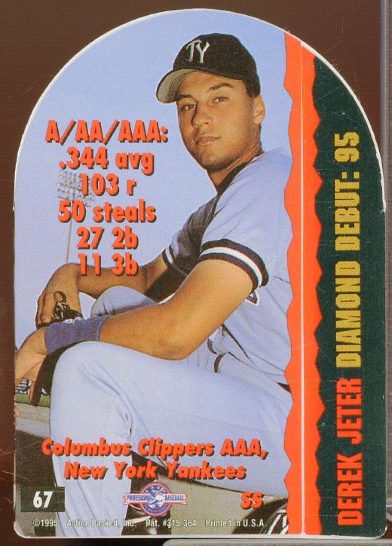 Derek Jeter Minors Rookie Card 1995 Action Packed #67  Image 2