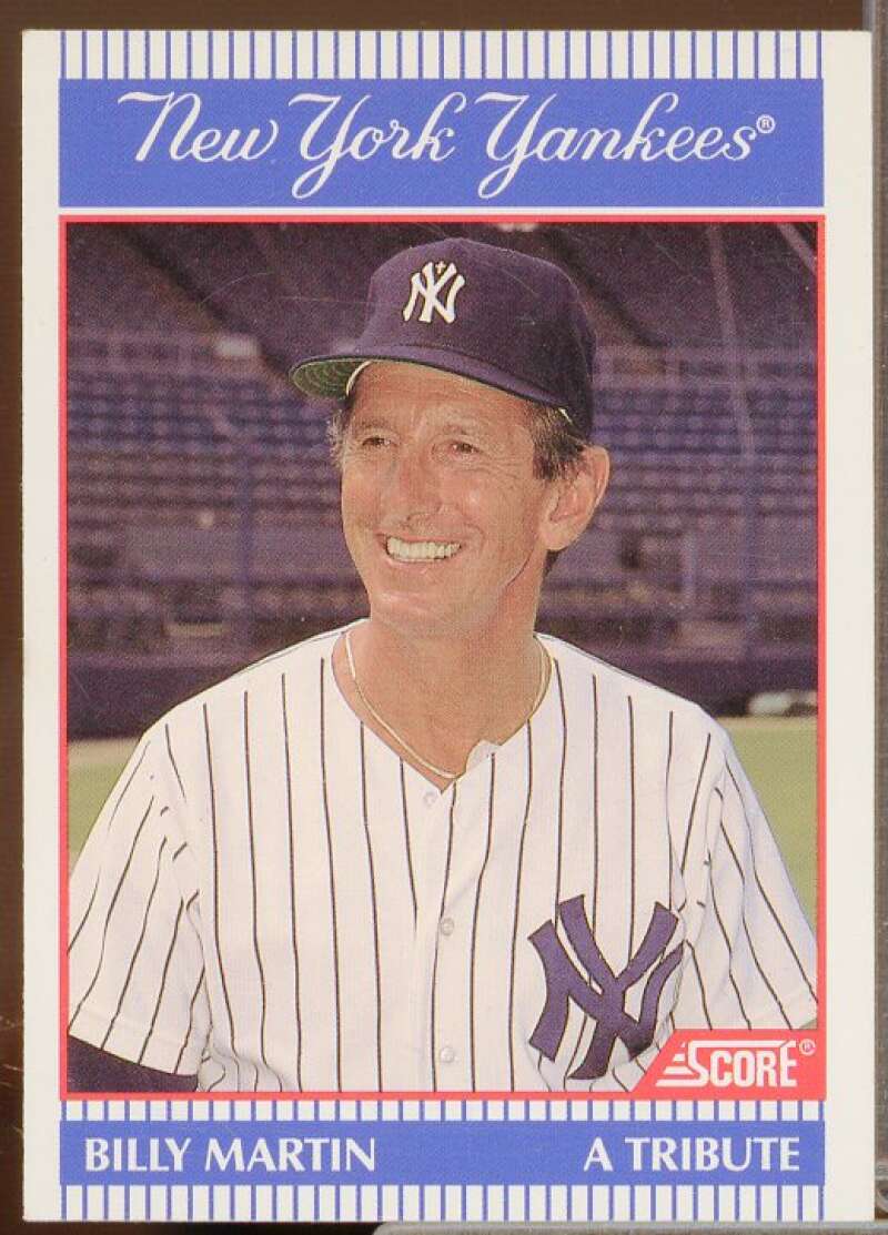 Billy Martin MEM Card 1990 Yankees Score Nat West #30  Image 1