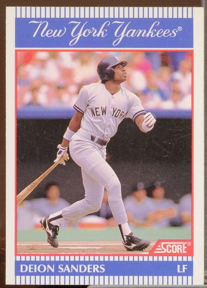 Deion Sanders Card 1990 Yankees Score Nat West #22  Image 1