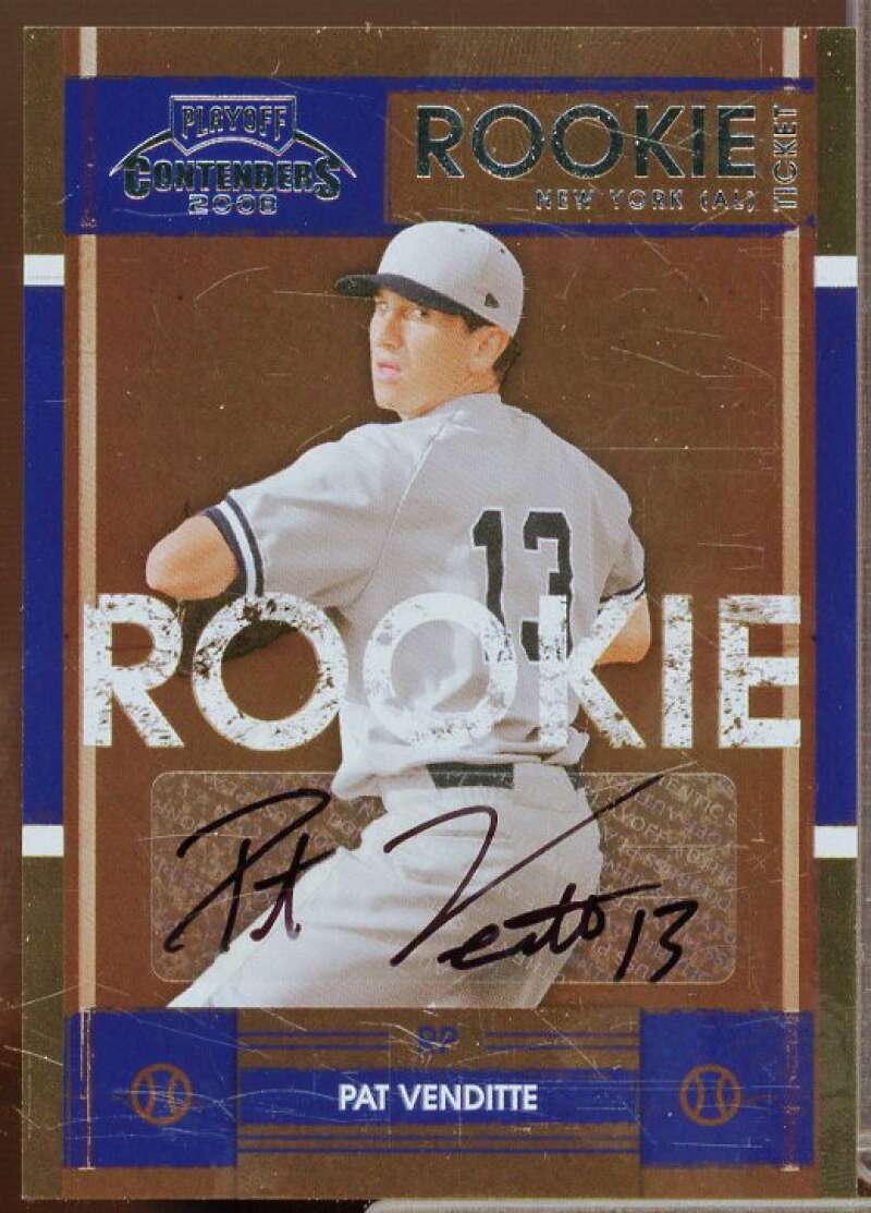 Pat Venditte AU Rookie Card 2008 Playoff Contenders #96  Image 1