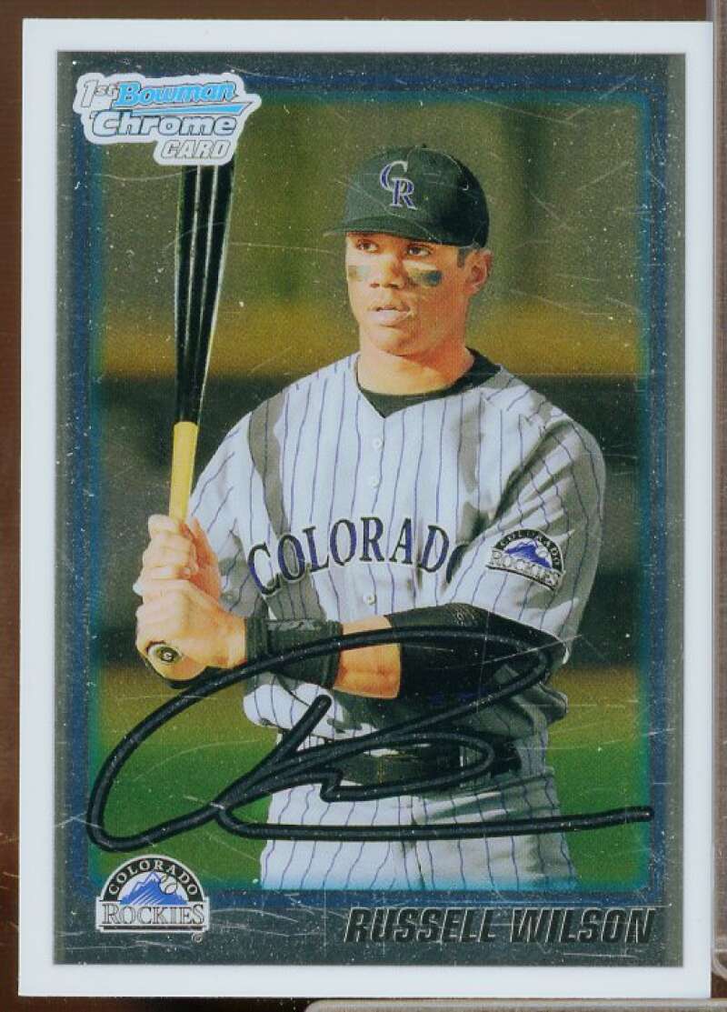 Russell Wilson Baseball Rookie Card 2010 Bowman Chrome Draft Prospects #BDPP47  Image 1