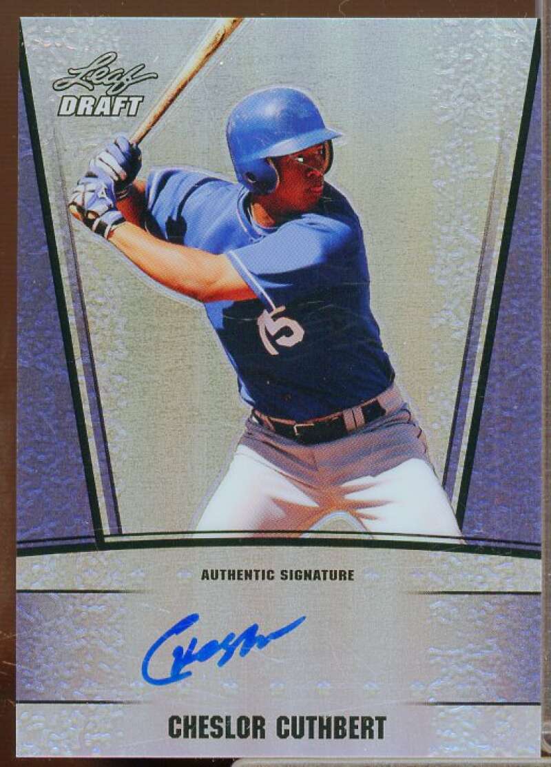 Cheslor Cuthbert Rookie Card 2011 Leaf Metal Draft Prismatic Blue #CC2  Image 1