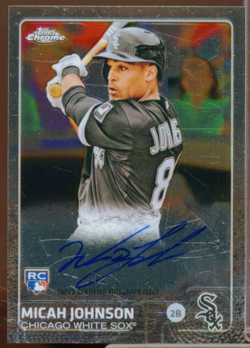 Micah Johnson Rookie Card 2015 Topps Chrome Rookie Autographs #ARMJ  Image 1