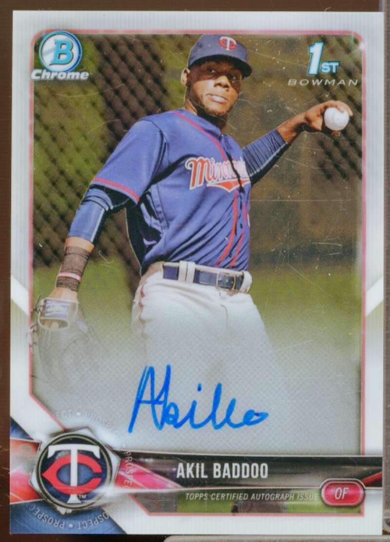 Akil Baddoo Card 2018 Bowman Chrome Prospect Autographs #BCPAAB  Image 1