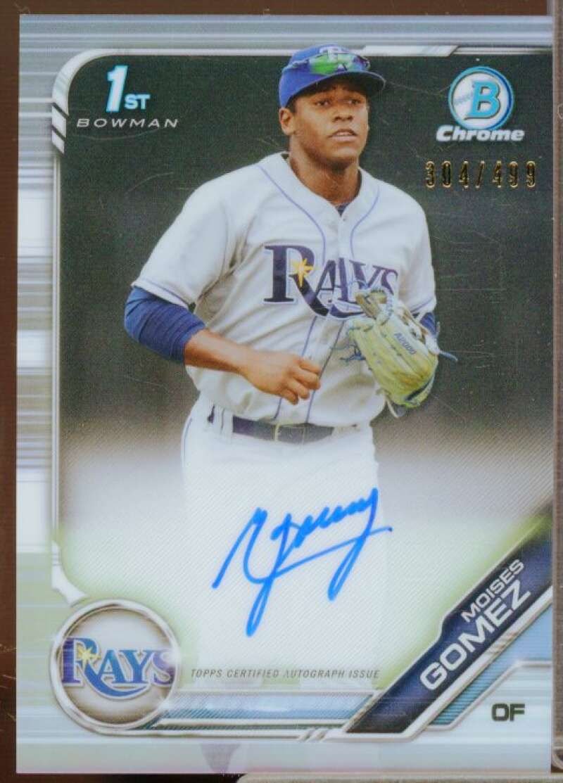 Moises Gomez Rookie 2019 Bowman Chrome Prospect Autographs Refractors #CPAMG  Image 1