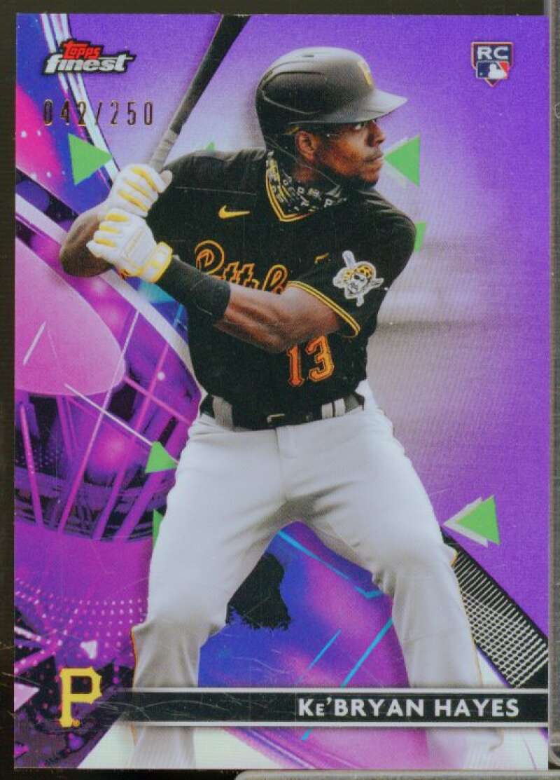 Ke'Bryan Hayes Rookie Card 2021 Finest Purple Refractors #38  Image 1