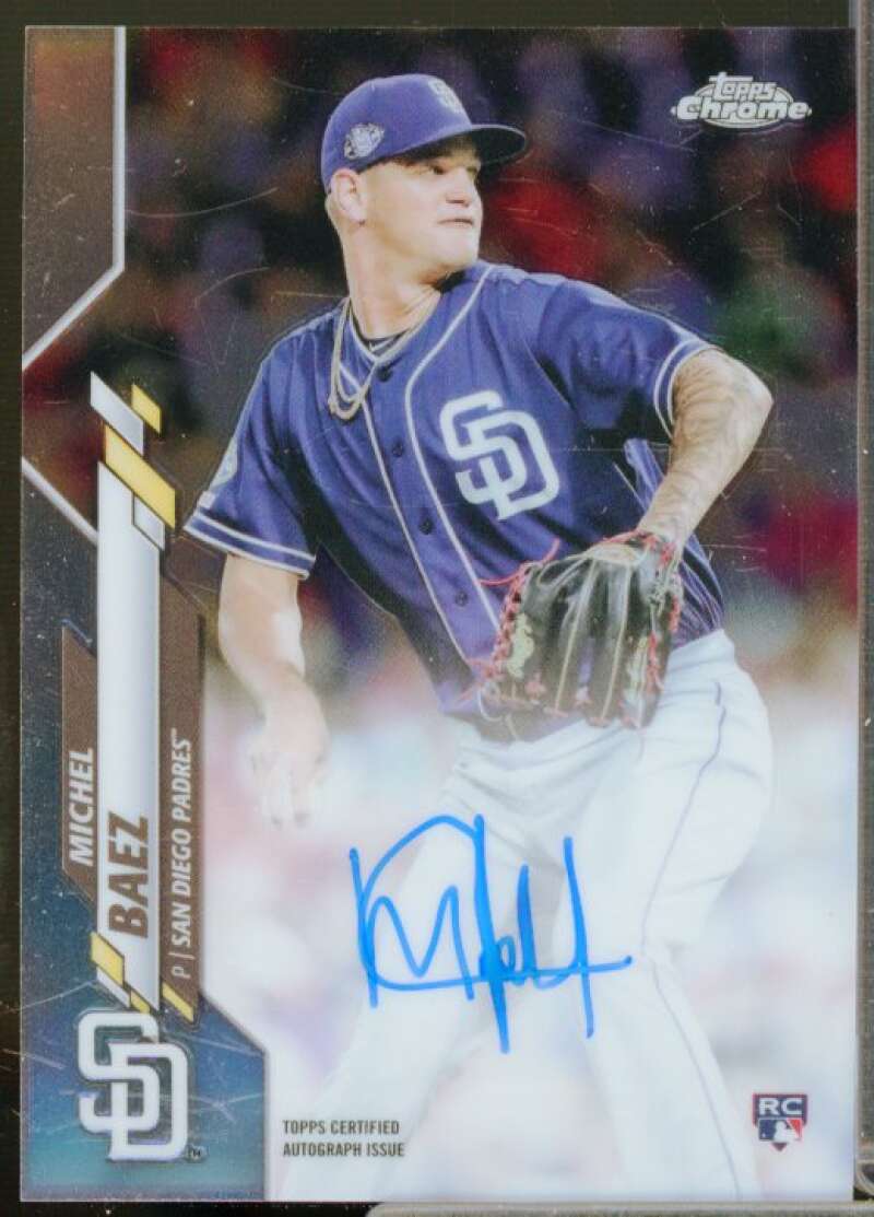 Michel Baez Rookie Card 2020 Topps Chrome Rookie Autographs #RAMB  Image 1
