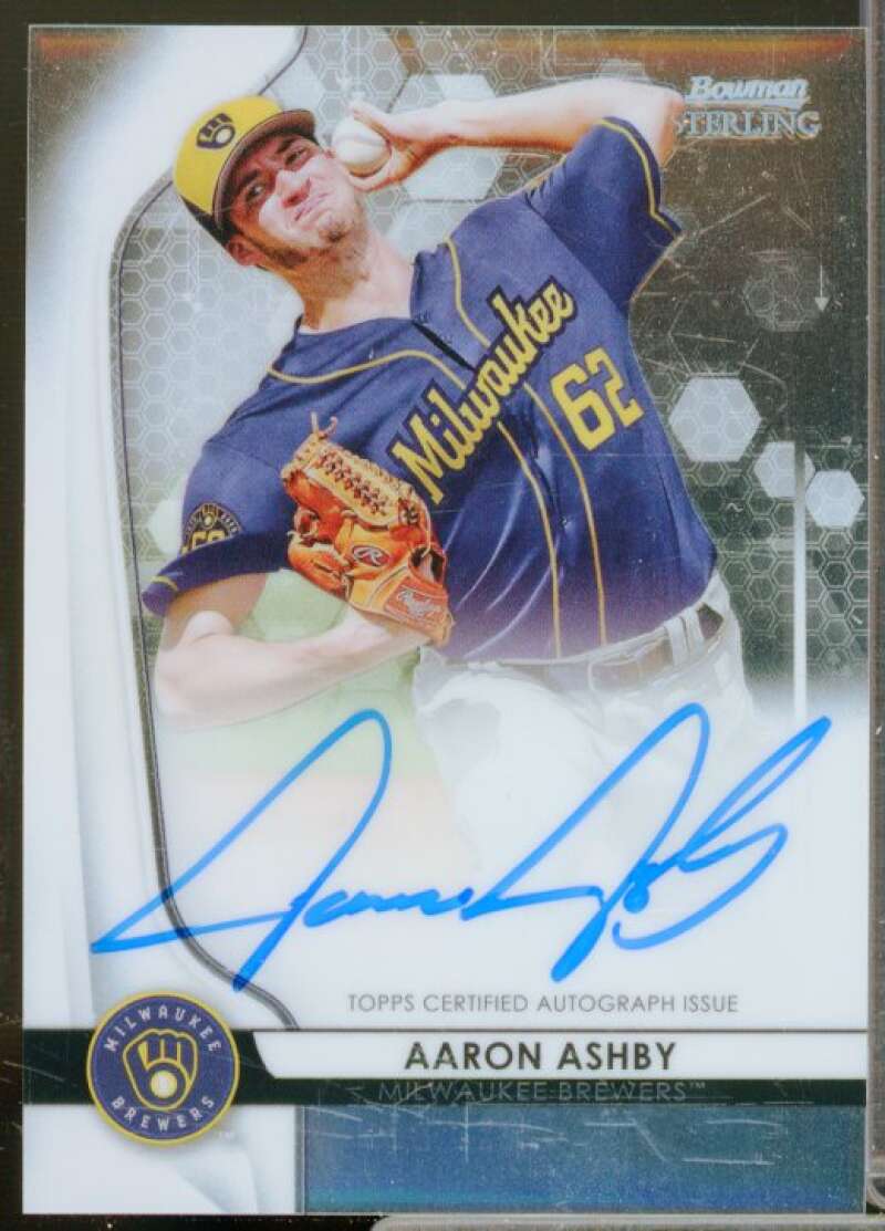 Aaron Ashby Rookie Card 2020 Bowman Sterling Prospect Autographs #BSPAAA  Image 1