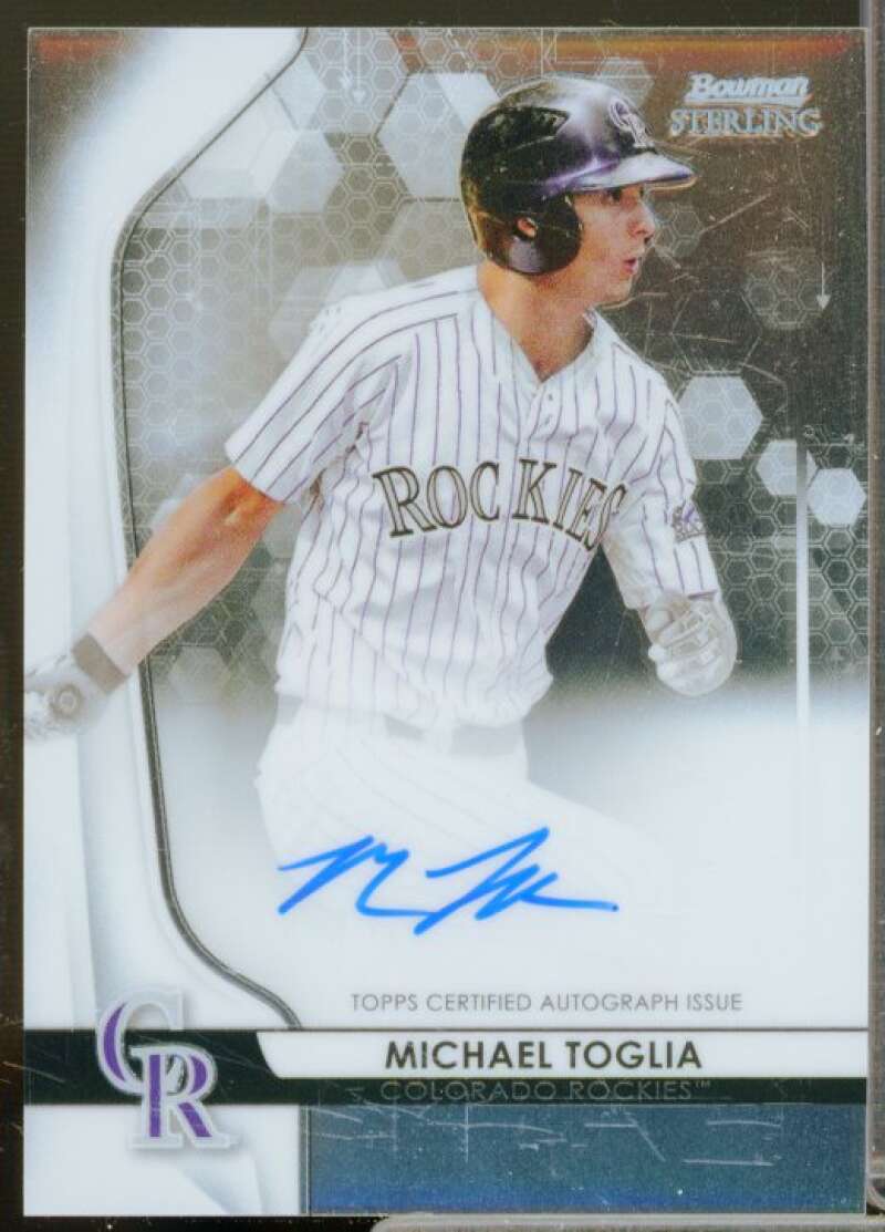Michael Toglia Rookie Card 2020 Bowman Sterling Prospect Autographs #BSPAMTO  Image 1