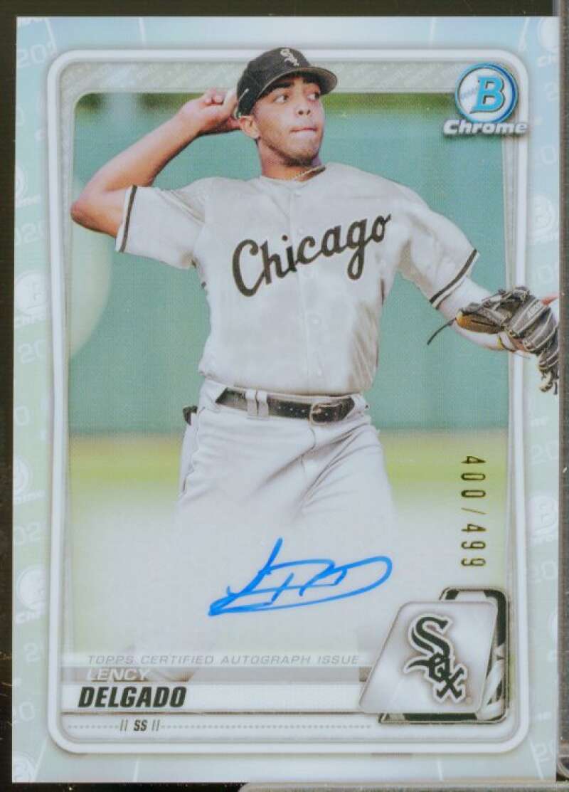 Lency Delgado Rookie 2020 Bowman Chrome Prospect Autographs Refractors #CPALD  Image 1