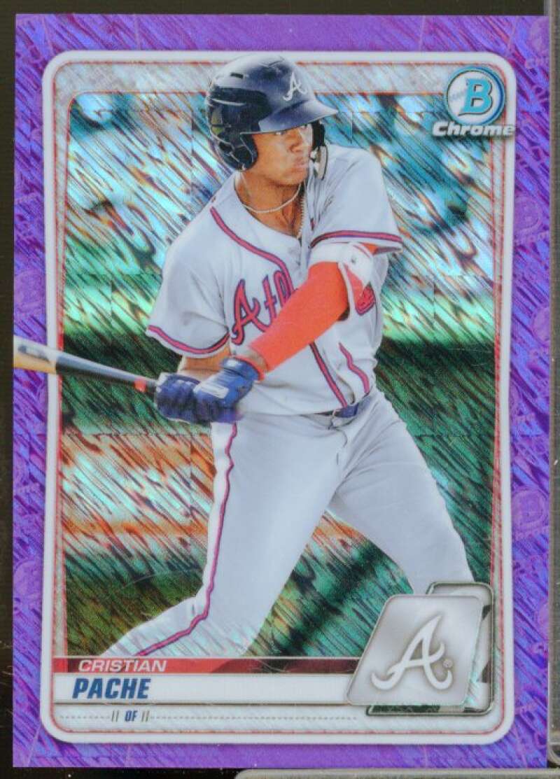 Cristian Pache 2020 Bowman Chrome Prospects Purple Shimmer Refractors #BCP201  Image 1