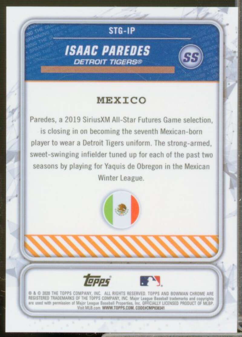 Isaac Paredes 2020 Bowman Chrome Spanning the Globe Atomic Refractors #STGIP  Image 2