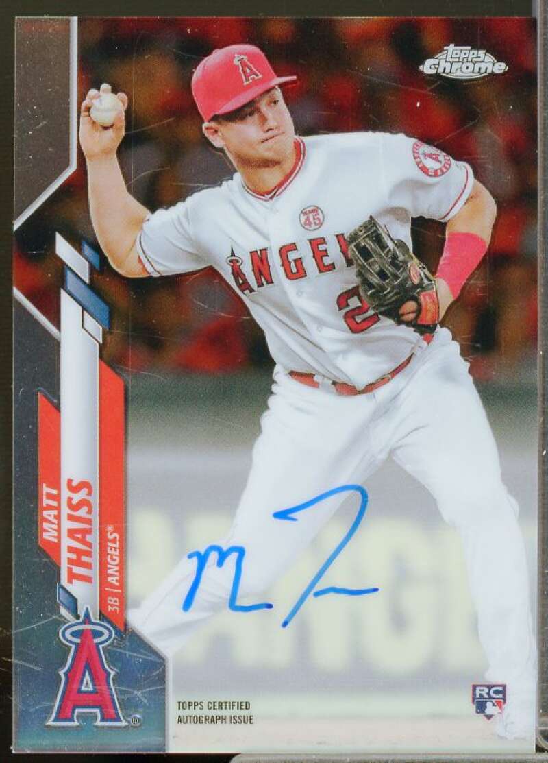Matt Thaiss Rookie Card 2020 Topps Chrome Rookie Autographs #RAMT  Image 1