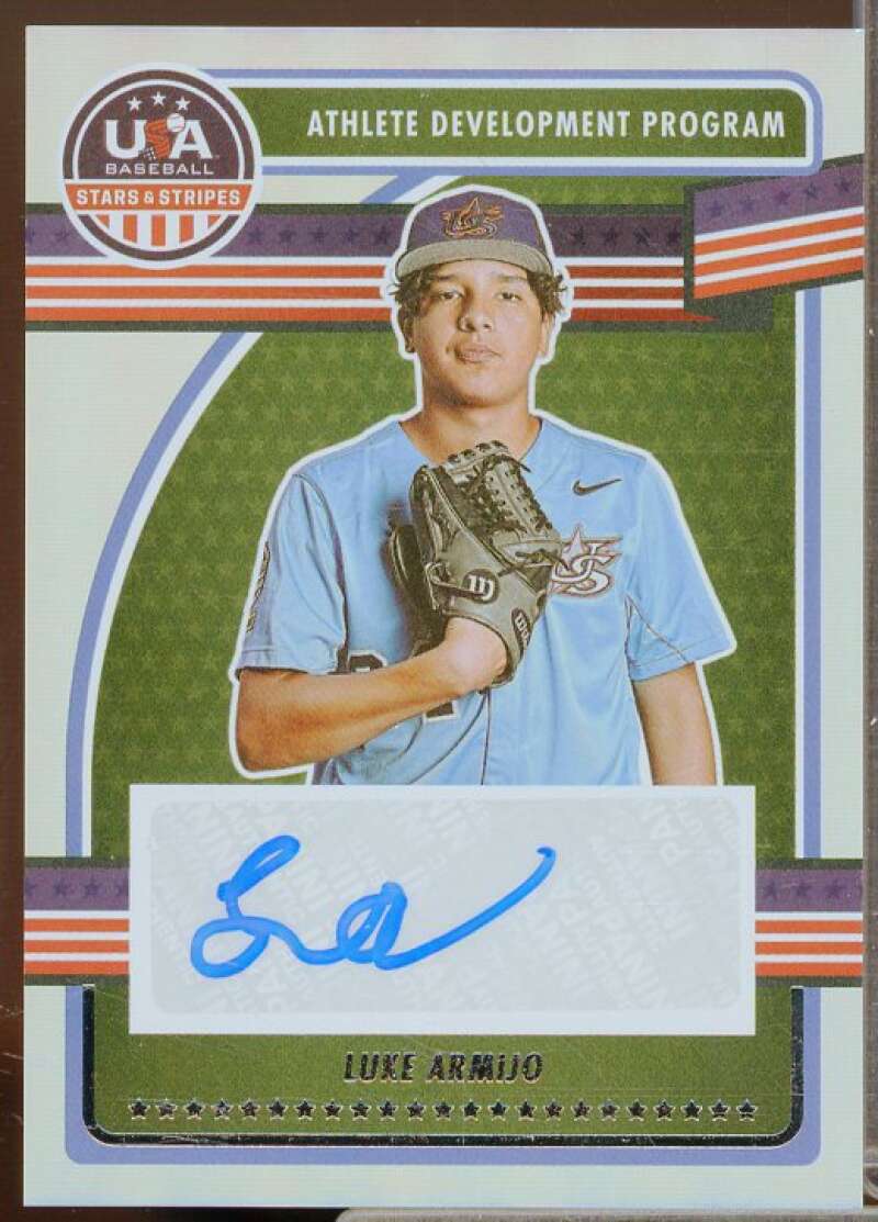 Luke Armijo 2023 Stars Stripes Athlete Development Program Signatures Holo #3  Image 1