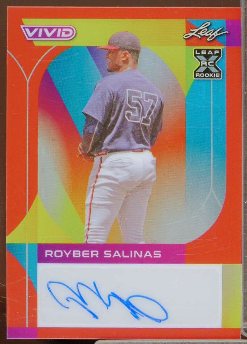 Royber Salinas Rookie Card 2022 Leaf Vivid Red #BARS2  Image 1