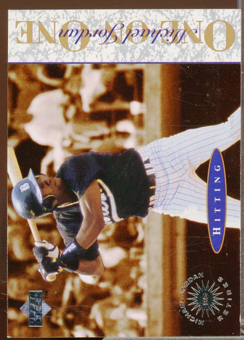 Michael Jordan/Hitting Card 1995 Upper Deck Minors Michael Jordan One On One #3  Image 1