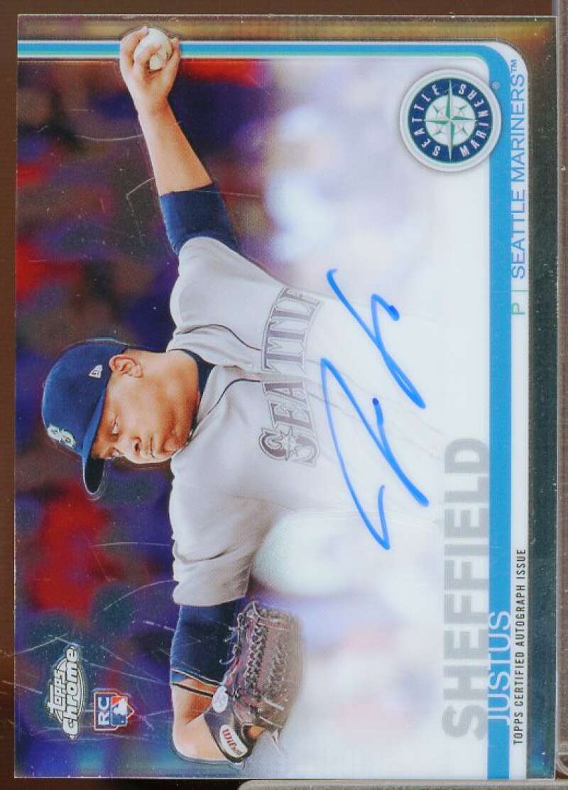 Justus Sheffield Rookie Card 2019 Topps Chrome Rookie Autographs #RAJSH  Image 1